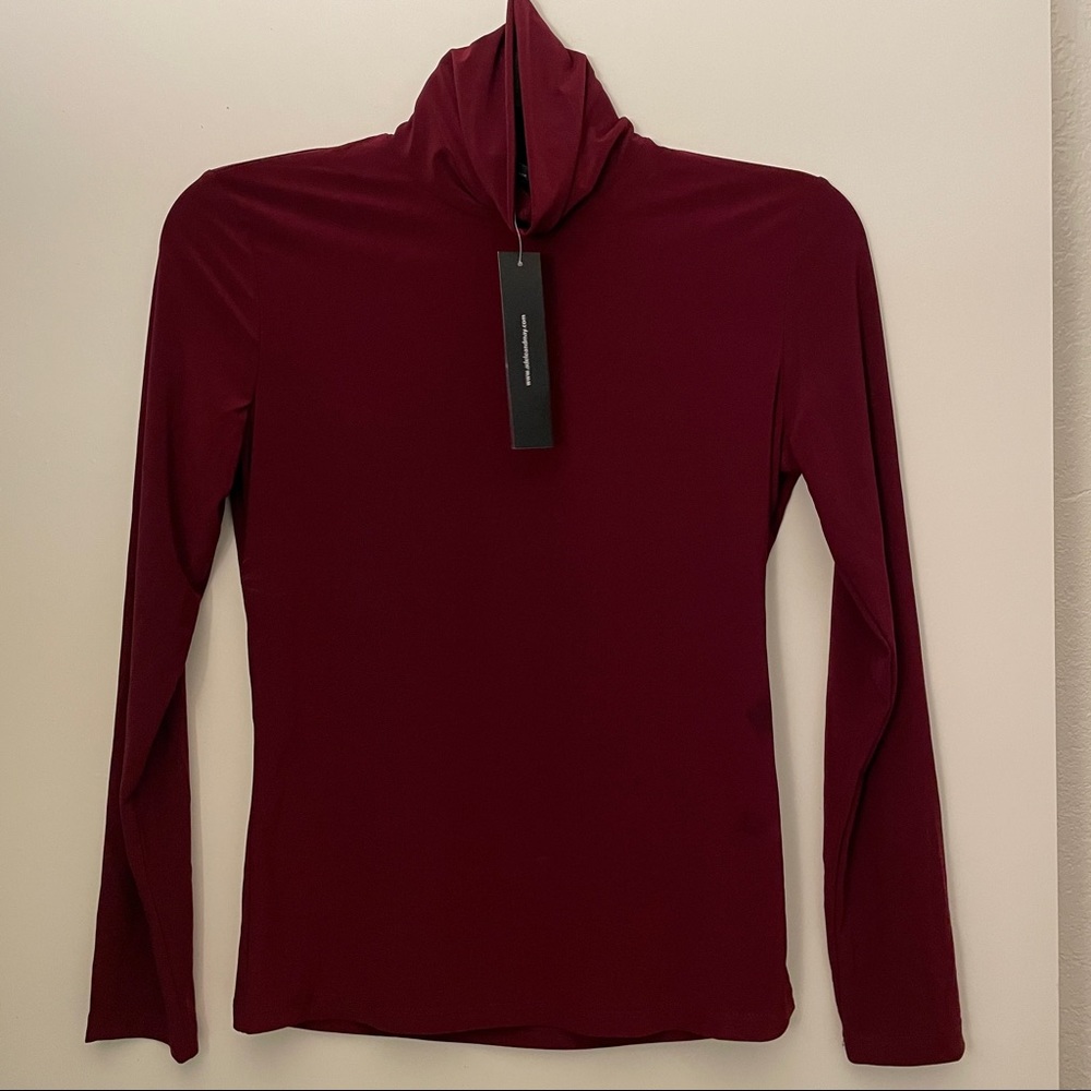Burgundy turtle neck